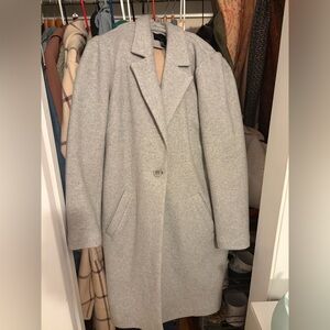 Forever 21 Light Gray Trench Coat
